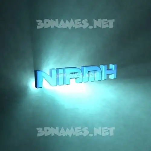 niamh in Light Shine style - 3D name wallpaper