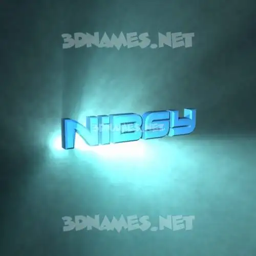 nibsy in Light Shine style - 3D name wallpaper