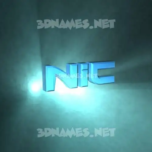 nic in Light Shine style - 3D name wallpaper nic in Light Shine style - 3D name wallpaper