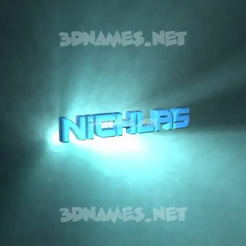 nichlas in Light Shine style - 3D name wallpaper nichlas in Light Shine style - 3D name wallpaper