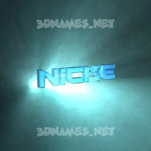 nicke in Light Shine style - 3D name wallpaper