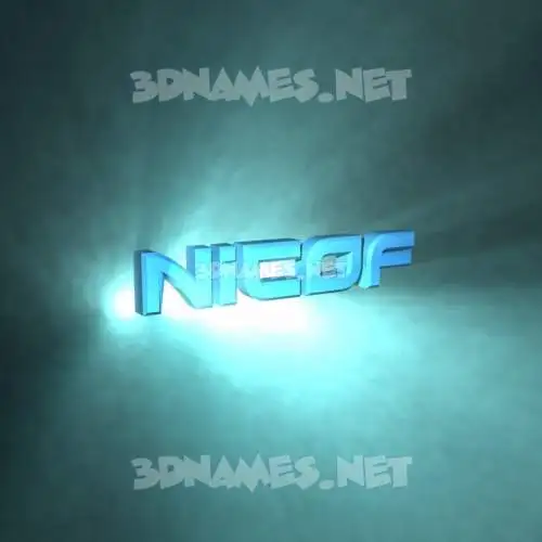 nicof in Light Shine style - 3D name wallpaper nicof in Light Shine style - 3D name wallpaper