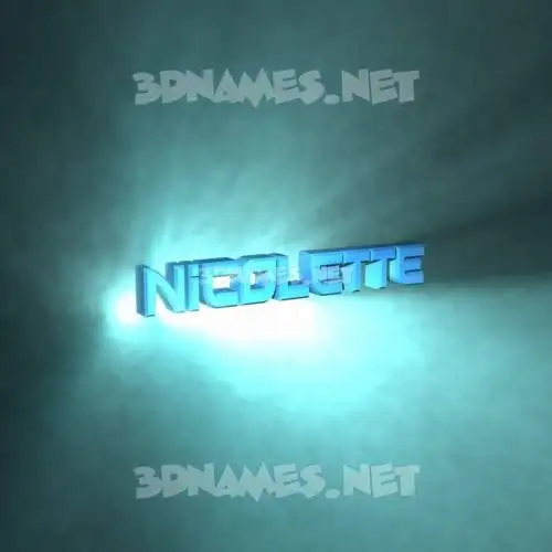 nicolette in Light Shine style - 3D name wallpaper nicolette in Light Shine style - 3D name wallpaper