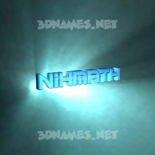 nihmath in Light Shine style - 3D name wallpaper