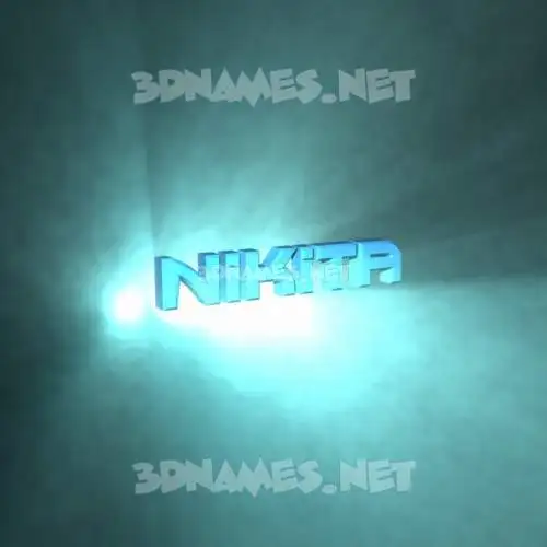 nikita in Light Shine style - 3D name wallpaper