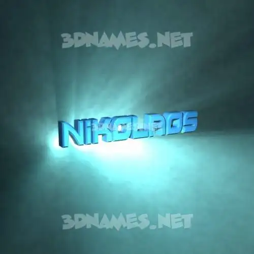 nikolaos in Light Shine style - 3D name wallpaper