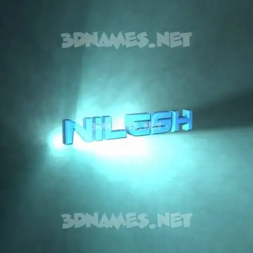 nilesh in Light Shine style - 3D name wallpaper