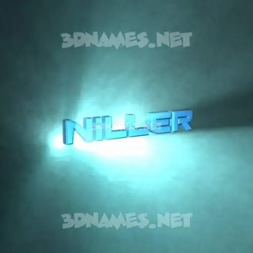 niller in Light Shine style - 3D name wallpaper