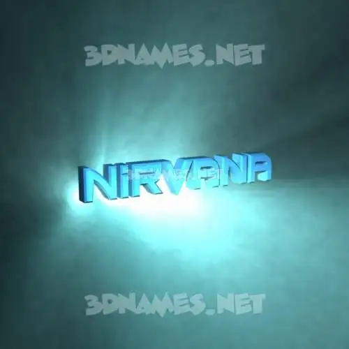 nirvana in Light Shine style - 3D name wallpaper