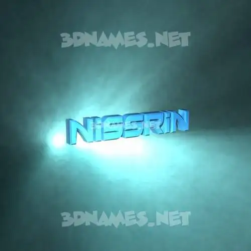 nissrin in Light Shine style - 3D name wallpaper