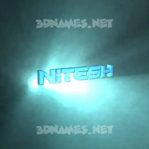 nitesh in Light Shine style - 3D name wallpaper