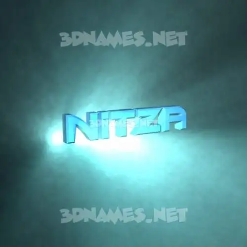 nitza in Light Shine style - 3D name wallpaper