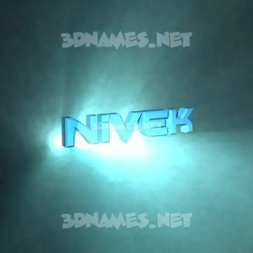 nivek in Light Shine style - 3D name wallpaper