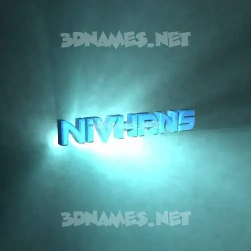 nivhans in Light Shine style - 3D name wallpaper