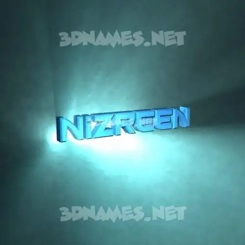nizreen in Light Shine style - 3D name wallpaper nizreen in Light Shine style - 3D name wallpaper
