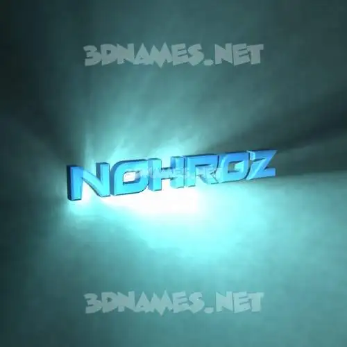 nohroz in Light Shine style - 3D name wallpaper