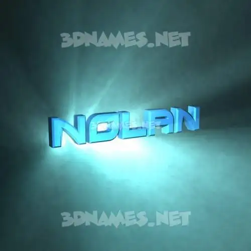 nolan in Light Shine style - 3D name wallpaper