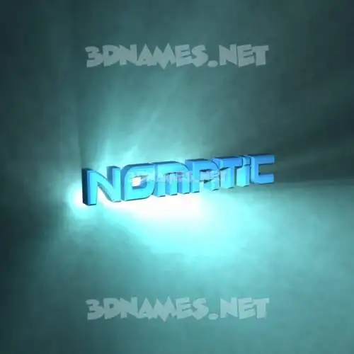 nomatic in Light Shine style - 3D name wallpaper
