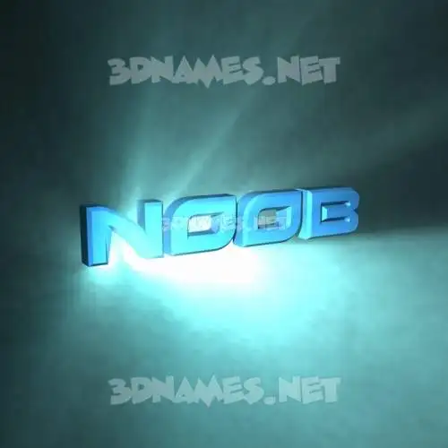 noob in Light Shine style - 3D name wallpaper