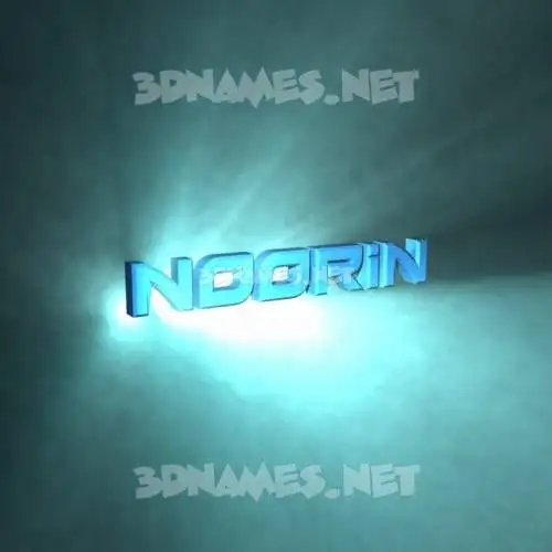 noorin in Light Shine style - 3D name wallpaper