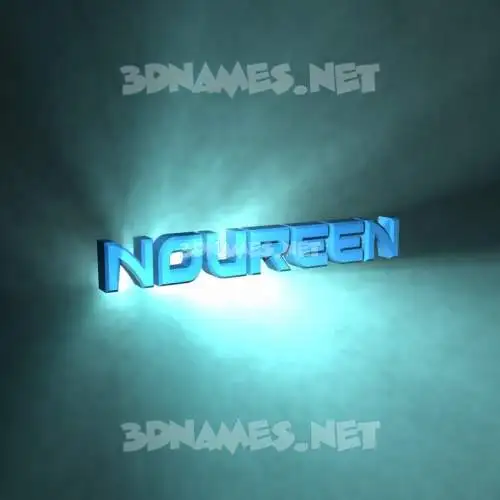 noureen in Light Shine style - 3D name wallpaper