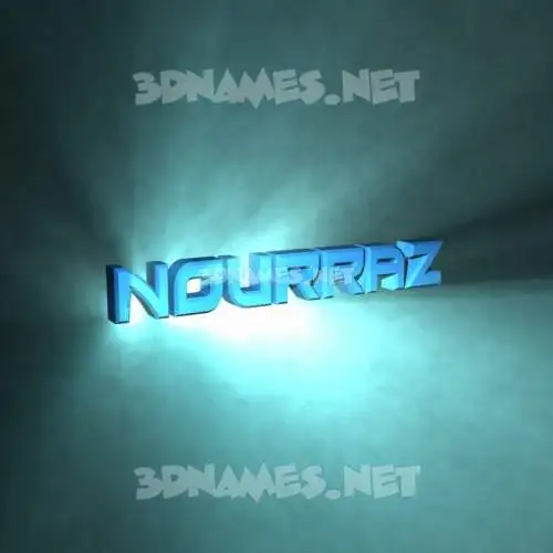 nourraz in Light Shine style - 3D name wallpaper