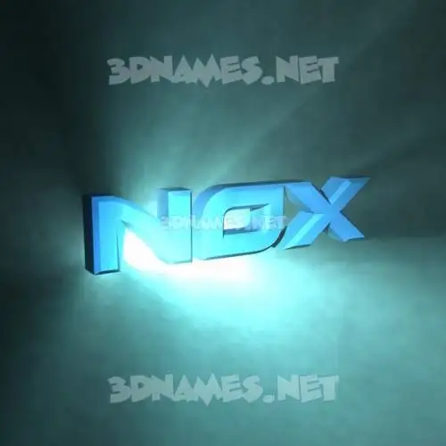 nox in Light Shine style - 3D name wallpaper nox in Light Shine style - 3D name wallpaper