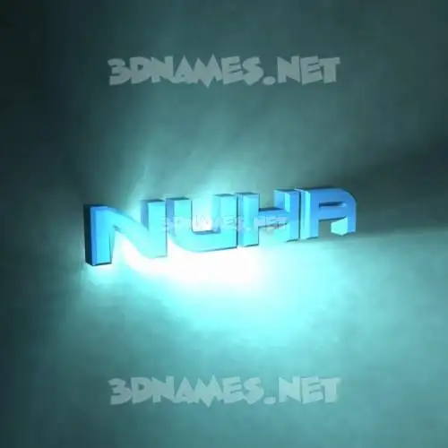 nuha in Light Shine style - 3D name wallpaper