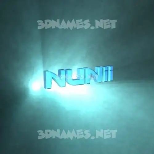 nunii in Light Shine style - 3D name wallpaper nunii in Light Shine style - 3D name wallpaper