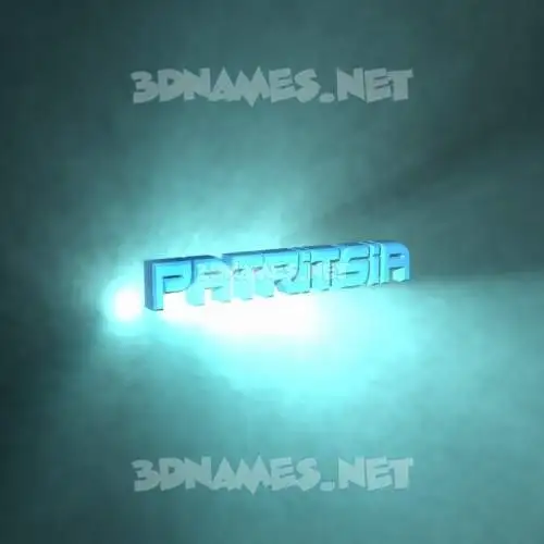 patritsia in Light Shine style - 3D name wallpaper