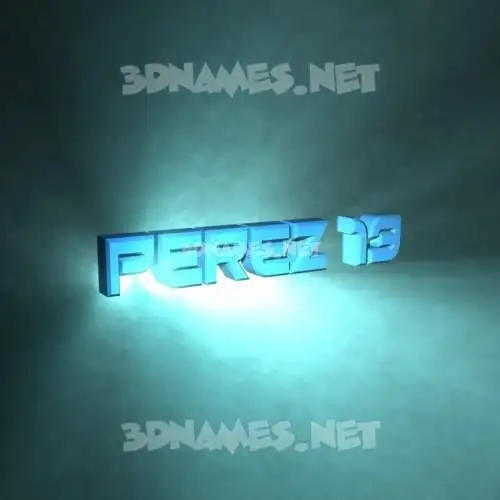 perez 13 in Light Shine style - 3D name wallpaper