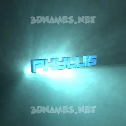 phyllis in Light Shine style - 3D name wallpaper