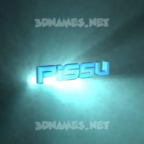 pissu in Light Shine style - 3D name wallpaper