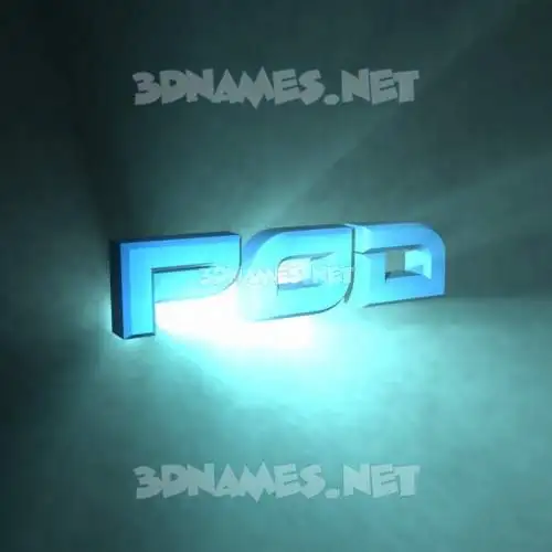 pod in Light Shine style - 3D name wallpaper