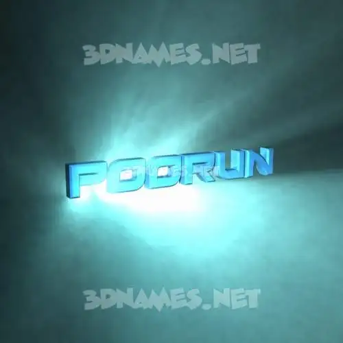 poorun in Light Shine style - 3D name wallpaper