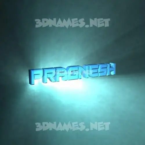 pragnesh in Light Shine style - 3D name wallpaper