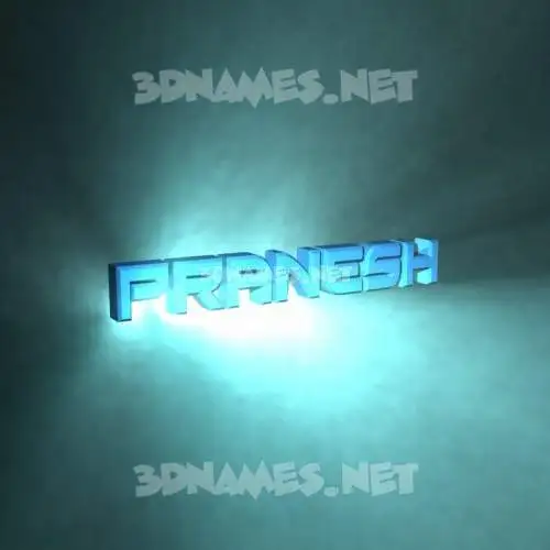 pranesh in Light Shine style - 3D name wallpaper