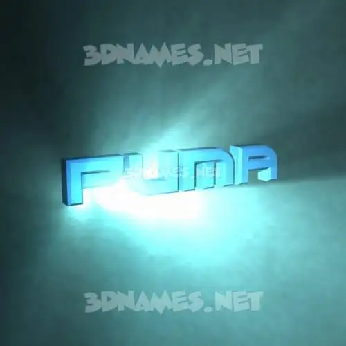puma in Light Shine style - 3D name wallpaper puma in Light Shine style - 3D name wallpaper