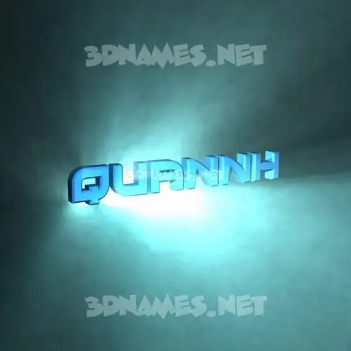 quannh in Light Shine style - 3D name wallpaper