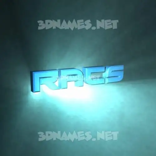 racs in Light Shine style - 3D name wallpaper racs in Light Shine style - 3D name wallpaper