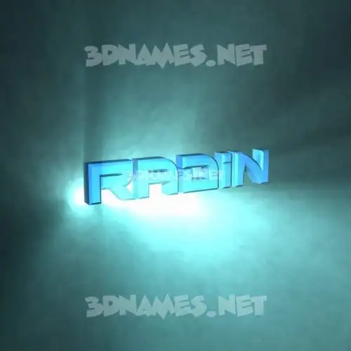 radin in Light Shine style - 3D name wallpaper