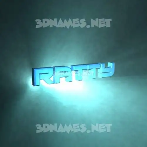 ratty in Light Shine style - 3D name wallpaper