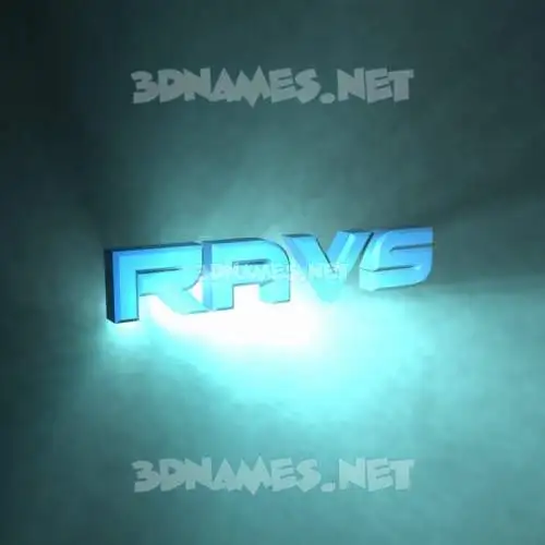 ravs in Light Shine style - 3D name wallpaper