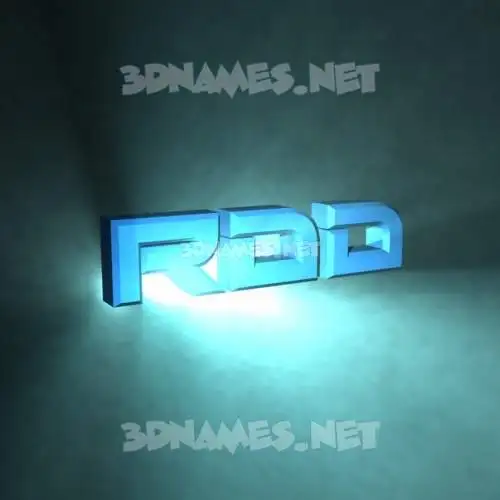 rdd in Light Shine style - 3D name wallpaper