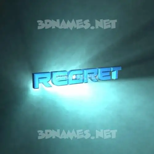 regret in Light Shine style - 3D name wallpaper regret in Light Shine style - 3D name wallpaper