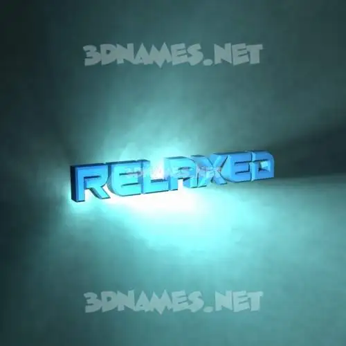 relaxed in Light Shine style - 3D name wallpaper