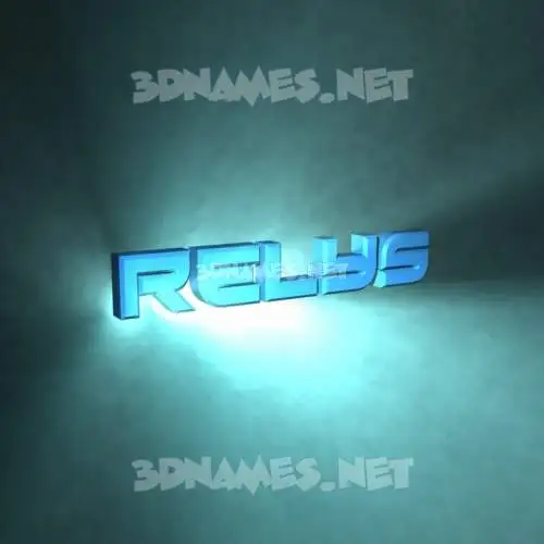 relys in Light Shine style - 3D name wallpaper