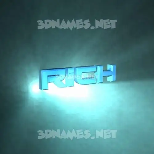 rich in Light Shine style - 3D name wallpaper