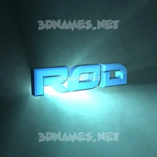 rod in Light Shine style - 3D name wallpaper