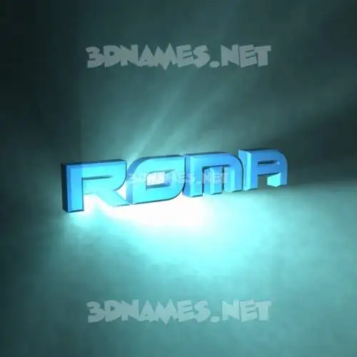 roma in Light Shine style - 3D name wallpaper